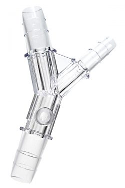 Plastic Medical Cardio-Y Connector with Luer Port PN: CC-040 image