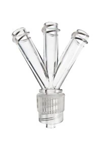 CY-018 Plastic Medical Triple Connector - Rot. Male Luer Lock + 3 Female Luers product image