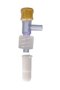 IS-010C Plastic Medical Standard T Injection Site with Cap and Rotating Male Luer Lock product image
