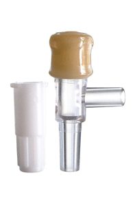 IS-112 Plastic Medical Standard T Injection Site with Vented Cap and Male Luer Lock product image