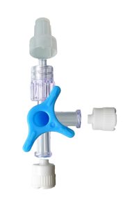 ST-039 Plastic Medical 3-Way Stopcock - Caps