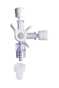 ST-059 Plastic Medical 3-Way Stopcock - Caps