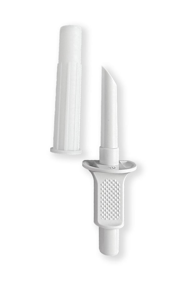 SP-065 Plastic Medical Non-vented IV Spike - One-Way with Vented Cap product image